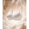image:imagePopilush Minimizer Bras for Women Lace Underwire Bra with Side Support Unlined Full Coverage for Large Bust White 34G