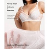image:imagePopilush Minimizer Bras for Women Lace Underwire Bra with Side Support Unlined Full Coverage for Large Bust White 34G
