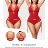 image:imagePopilush One Piece Swimsuit Women Tummy Control Bathing Suit with Builtin Bra Sexy Mesh Beach Outfit Resort Wear for Women Red