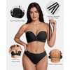 image:imagePopilush Strapless Bras for Women Push Up Bra Non Slip Wireless Supportive Padded Bras Seamless Comfortable Tube BraBlack