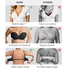 image:imagePopilush Strapless Bras for Women Push Up Bra Non Slip Wireless Supportive Padded Bras Seamless Comfortable Tube BraBlack