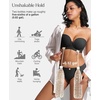 image:imagePopilush Strapless Bras for Women Push Up Bra Non Slip Wireless Supportive Padded Bras Seamless Comfortable Tube BraBlack