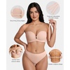 image:imagePopilush Strapless Bras for Women Push Up Bra Non Slip Wireless Supportive Padded Bras Seamless Comfortable Tube BraNude