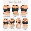 image:imagePopilush Strapless Push Up Minimizer Bras for Women Bandeau Support Unlined Bra No Padding Underwire Everyday Bras Tube TopBlack