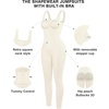 image:imagePopilush White Jumpsuits for Women BuiltIn Bra Square Neck Ribbed Bodycon Workout Seamless Leggings M