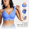 image:imagePopilush Wireless Bras Women Seamless No Underwire Push Up Bra Supportive Deep V Bralette Everyday Comfortable TShirt BraSky Blue