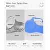 image:imagePopilush Wireless Bras Women Seamless No Underwire Push Up Bra Supportive Deep V Bralette Everyday Comfortable TShirt BraSky Blue