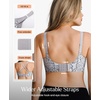 image:imagePopilush Wireless Bras Women Seamless No Underwire Push Up Bra Supportive Deep V Bralette Everyday Comfortable TShirt BraSnakeprint Black