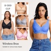 image:imagePopilush Wireless Bras Women Seamless No Underwire Push Up Bra Supportive Deep V Bralette Everyday Comfortable TShirt BraSnakeprint Black