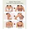 image:imagePopilush Wireless Bras for Women  Push Up Full Coverage Seamless Supportive Bralette No Underwire Mesh Crossover TShirt BraBrown