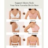 image:imagePopilush Wireless Bras for Women  Push Up Full Coverage Seamless Supportive Bralette No Underwire Mesh Crossover TShirt BraPink