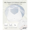 image:imagePopilush Wireless Bras for Women  Push Up Full Coverage Seamless Supportive Bralette No Underwire Mesh Crossover TShirt BraWhite