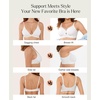 image:imagePopilush Wireless Bras for Women  Push Up Full Coverage Seamless Supportive Bralette No Underwire Mesh Crossover TShirt BraWhite