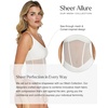image:imagePopilush Women Mesh Shapewear Bodysuit Tummy Control Going Out Corset Tops Built in Bra Body SuitsWhite