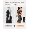 image:imagePopilush Women Off Shoulder Cocktail Dress with Builtin Bra Shapewear Ruched Metallic Mini Bodycon DressBlack