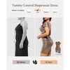 image:imagePopilush Women Off Shoulder Cocktail Dress with Builtin Bra Shapewear Ruched Metallic Mini Bodycon DressBrown