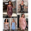 image:imagePopilush Women Off Shoulder Cocktail Dress with Builtin Bra Shapewear Ruched Metallic Mini Bodycon DressPink