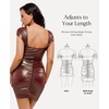image:imagePopilush Women Off Shoulder Cocktail Dress with Builtin Bra Shapewear Ruched Metallic Mini Bodycon DressRed
