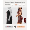 image:imagePopilush Women Off Shoulder Cocktail Dress with Builtin Bra Shapewear Ruched Metallic Mini Bodycon DressRed