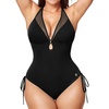 image:imagePopilush Bathing Suit for Women Tummy Control Shapewear Swimsuit Mesh One Piece Slimming Swimsuit with Builtin BraBlack