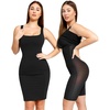 image:imagePopilush Shapewear Dress Workwear Built in Shapewear Dress Square Neck Sleeveless Dress 3D HIPS OfferBlack Midi Dress With Bra