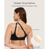 image:imagePopilush Bras for Women No Underwire Seamless Wireless Support Bra Full Coverage Comfort T Shirt BraletteBlack