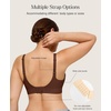 image:imagePopilush Bras for Women No Underwire Seamless Wireless Support Bra Full Coverage Comfort T Shirt BraletteBrown