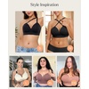image:imagePopilush Bras for Women No Underwire Seamless Wireless Support Bra Full Coverage Comfort T Shirt BraletteCoffee