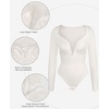 image:imagePopilush Long Sleeve Bodysuit for Women Lace Shapewear Body Suits Deep V Tummy Control Corset Trendy Going Out TopsWhite