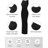 image:imagePopilush Mock Neck Long Black Formal Dresses for Women Built in Bra Basic Sleeveless Womens Maxi Bodycon Dresses