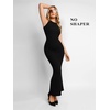 image:imagePopilush Mock Neck Long Black Formal Dresses for Women Built in Bra Basic Sleeveless Womens Maxi Bodycon Dresses