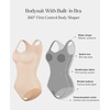 image:imagePopilush Shapewear Bodysuit Built in Bra Square Neck Tank Top Body Suits for Women Tummy Control Sleeveless TopsBeige
