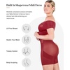 image:imagePopilush Womens Shapewear Midi Dress Off Shoulder Wrap V Neck Formal Wedding Guest Cocktail Dresses Bodycon Evening GownsWine Red
