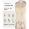 image:imagePopilush Womens Unlined Strapless Bra Minimizer Underwire No Padding AntiSlip Bandeau Bra Light Support Everyday BrasBeige  Unlined