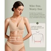 image:imageWireless Bra Pushup Bras for Women Seamless Bras with Support and Lift Comfortable Bralettes No Underwire Comfy Deep V Tshirt Bra Skin