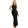 image:imagePopilush Mock Neck Long Black Formal Dresses for Women Built in Bra Basic Sleeveless Womens Maxi Bodycon Dresses