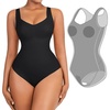 image:imagePopilush The Shapewear Bodysuit Tummy Control  Square Neck Bodysuit with Built in Bra Tank Top Sleeveless Womens Jumpsuits Casual Summer
