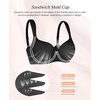 image:imagePopilush Minimizer Bras for Women Full Coverage Unlined Underwire Comfortable Lift Bra for Large BreastsBlack