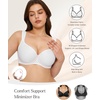 image:imagePopilush Minimizer Bras for Women Full Coverage Unlined Underwire Comfortable Lift Bra for Large BreastsWhite