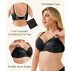image:imagePopilush Push Up Bras for Women  Wireless Plus Size T Shirt Full Coverage Bra No Underwire Seamless BralettesBlack