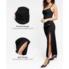 image:imagePopilush Shapewear Dress Bodycon Split Maxi Dress with Build in Shapewear 2025 Trending Dresses for WomenBlacksquare Neck Dress