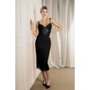 image:imagePopilush Shapewear Dress Deep V Neck Lace Cocktail Maxi Dresses for WomenBlack