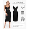 image:imagePopilush Shapewear Dress Deep V Neck Lace Cocktail Maxi Dresses for WomenBlack