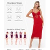 image:imagePopilush Shapewear Dress Deep V Neck Lace Cocktail Maxi Dresses for WomenRed Hot