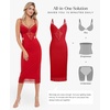 image:imagePopilush Shapewear Dress Deep V Neck Lace Cocktail Maxi Dresses for WomenRed Hot