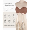 image:imagePopilush Strapless Bra Unlined Underwire No Padding AntiSlip Womens Bandeau Bra Light Support Everyday Bras ComfortableBrown  Unlined