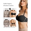 image:imagePopilush Strapless Bras for Women Sheer Mesh See Through Bra Non Slip Underwire Unlined No Padding Sexy ComfortableBlack
