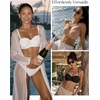image:imagePopilush Strapless Bras for Women Sheer Mesh See Through Bra Non Slip Underwire Unlined No Padding Sexy ComfortableBlack