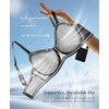 image:imagePopilush Strapless Bras for Women Sheer Mesh See Through Bra Non Slip Underwire Unlined No Padding Sexy ComfortableBlack