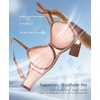 image:imagePopilush Strapless Bras for Women Sheer Mesh See Through Bra Non Slip Underwire Unlined No Padding Sexy ComfortableBrown